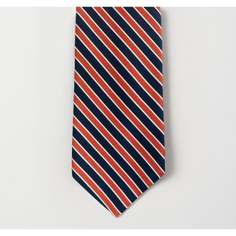 Brooks Brothers Basics 100% Silk Neck Tie Preppy Striped USA Classic